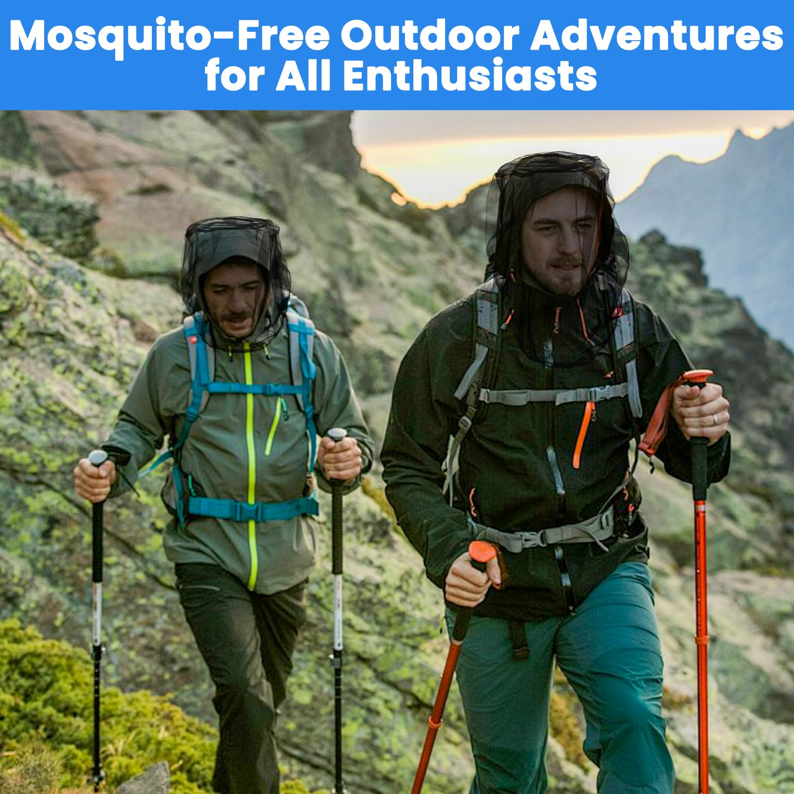 GuoluvSoo two-pack nets with compact storage pouches for easy packing.