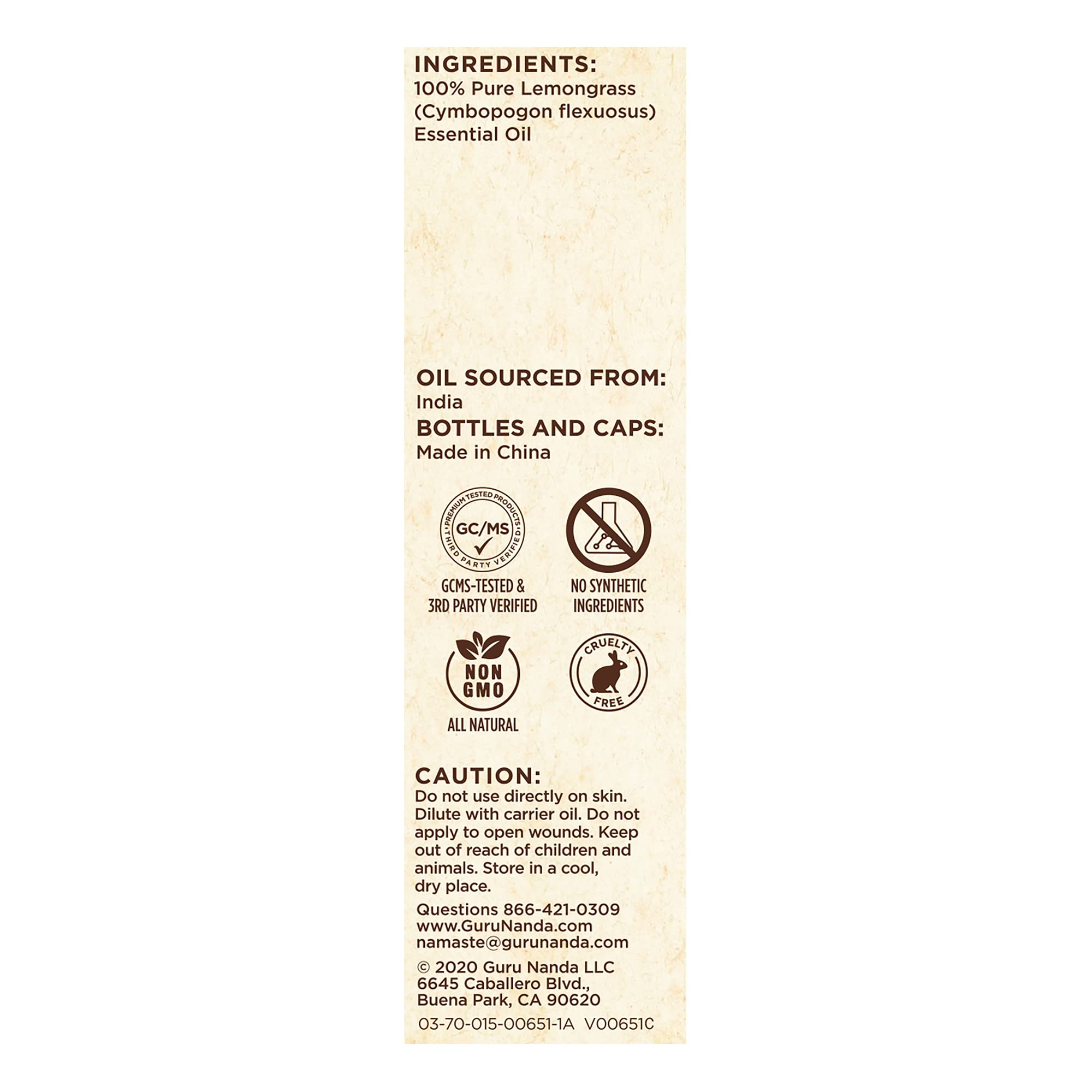 GuruNanda Aceite esencial Lemongrass como base para rituales de relajación.