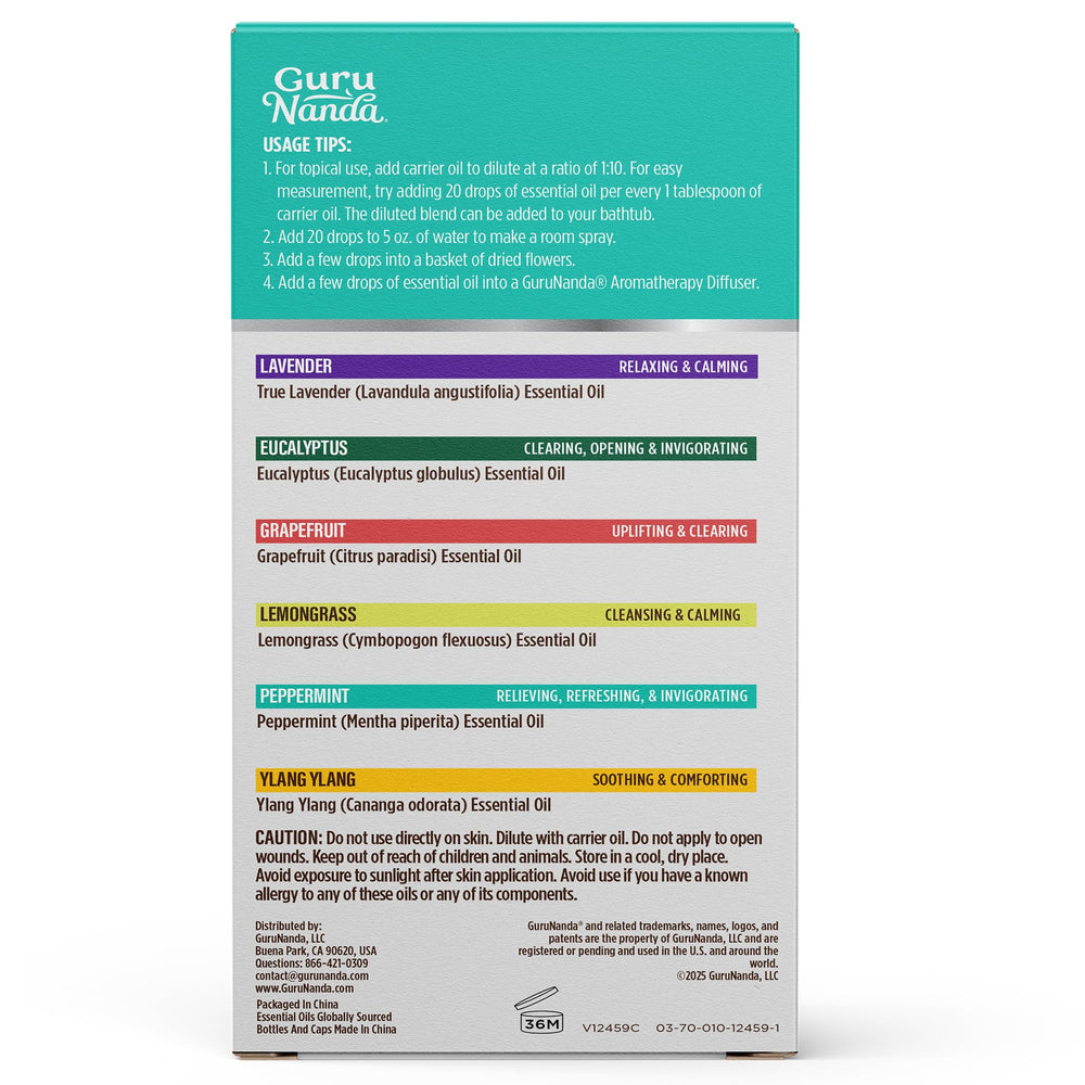 GuruNanda essential oils set ideal for candles and soaps making at home.