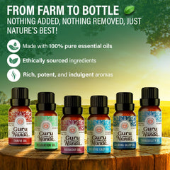 GuruNanda Relaxation bottle near bath setup for spa-like unwinding