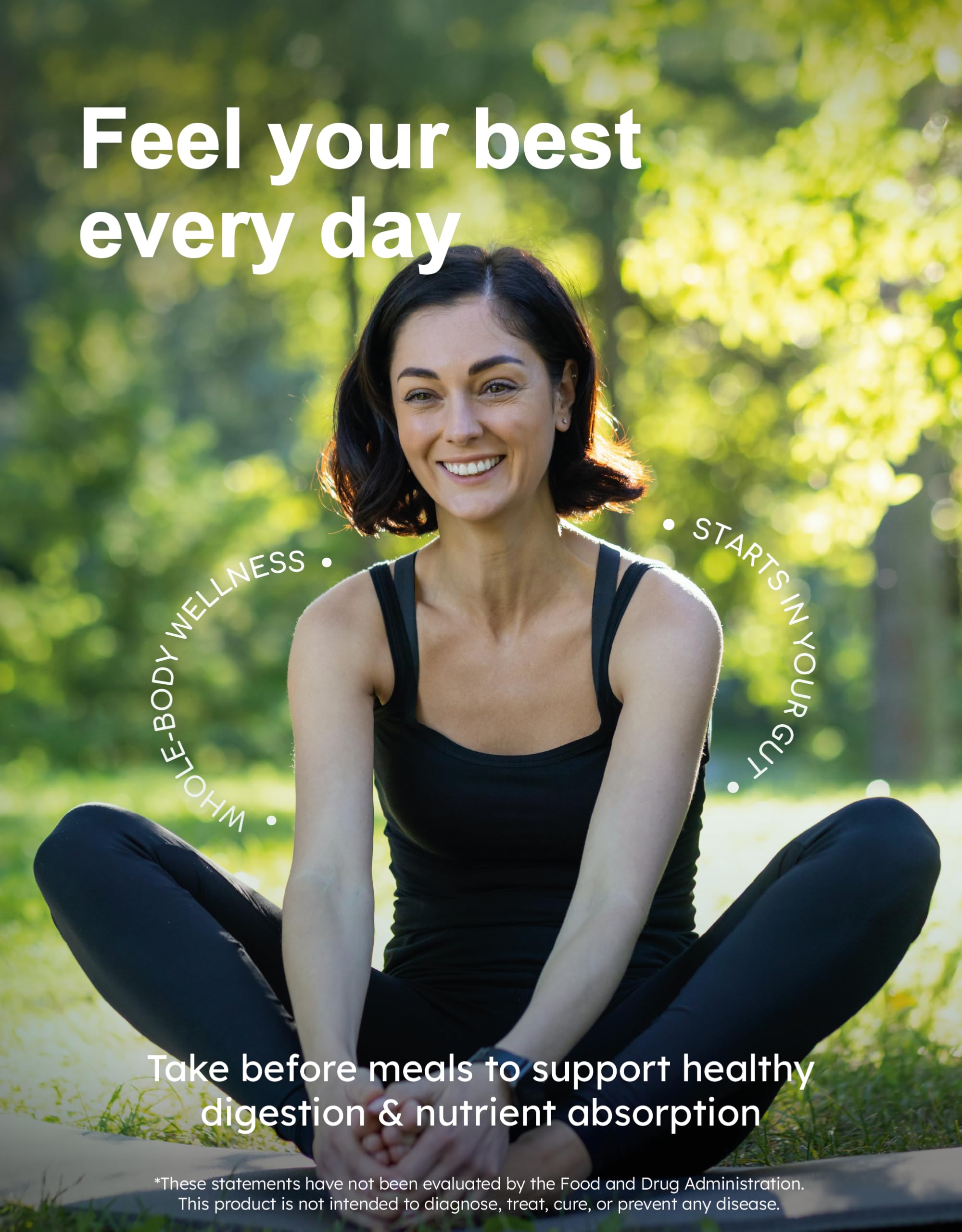 GutRx Mealtime enzyme blend close-up highlights multi-enzyme support.