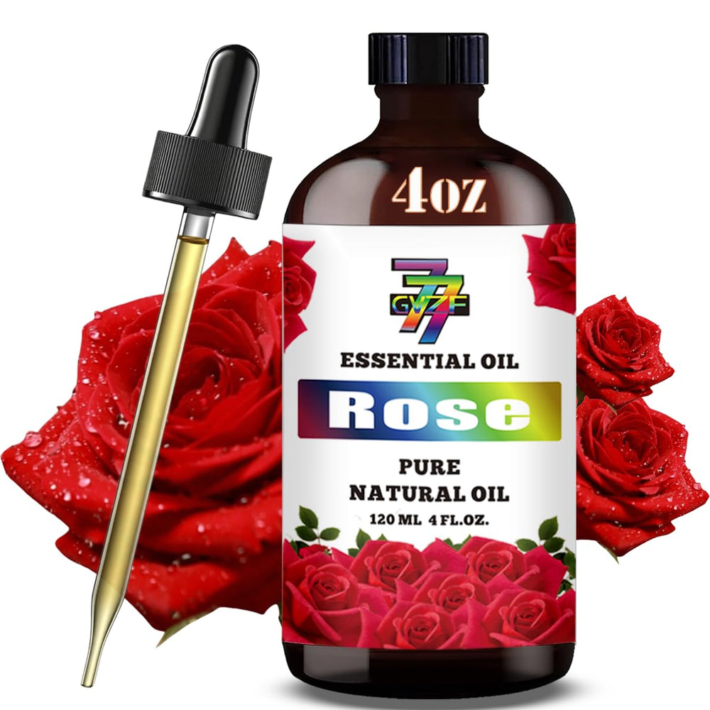 GV77ZF Rose Essential Oil amber glass bottle preserves fragrance and quality.