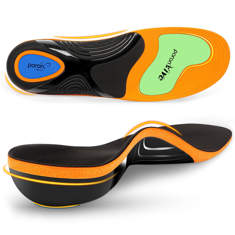 Gviipk work boot insoles with high arch support enhance forefoot stability and comfort.