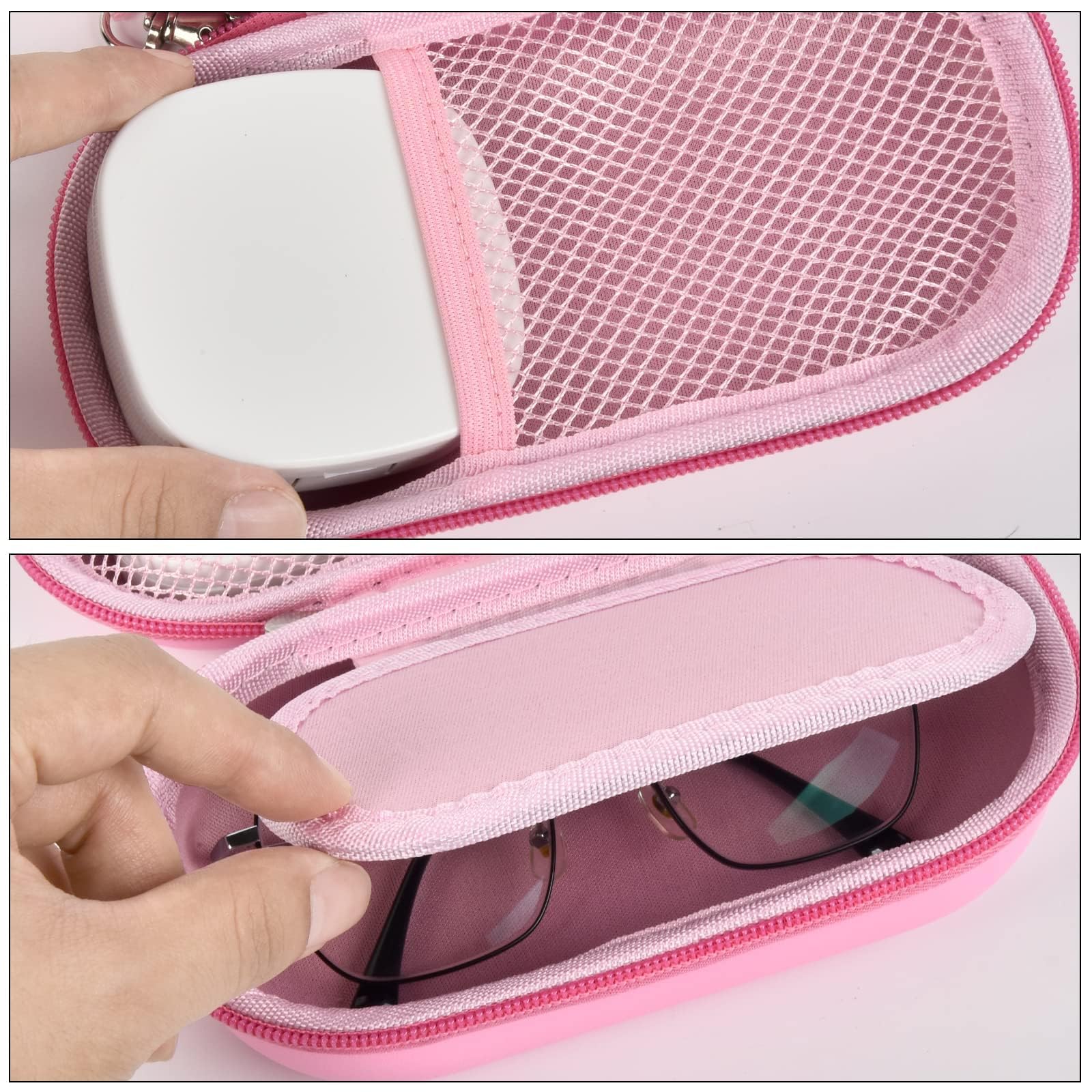 GWCASE dust-proof EVA/PU shell protects glasses and contents during travel.