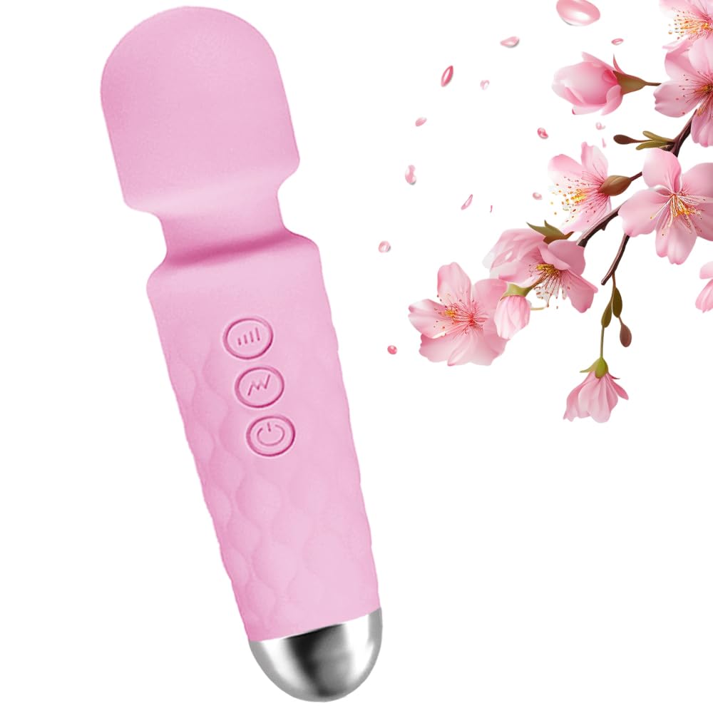GWWJGSN masaje portátil inalámbrico rosa, diseño compacto para viaje y relajación rápida.