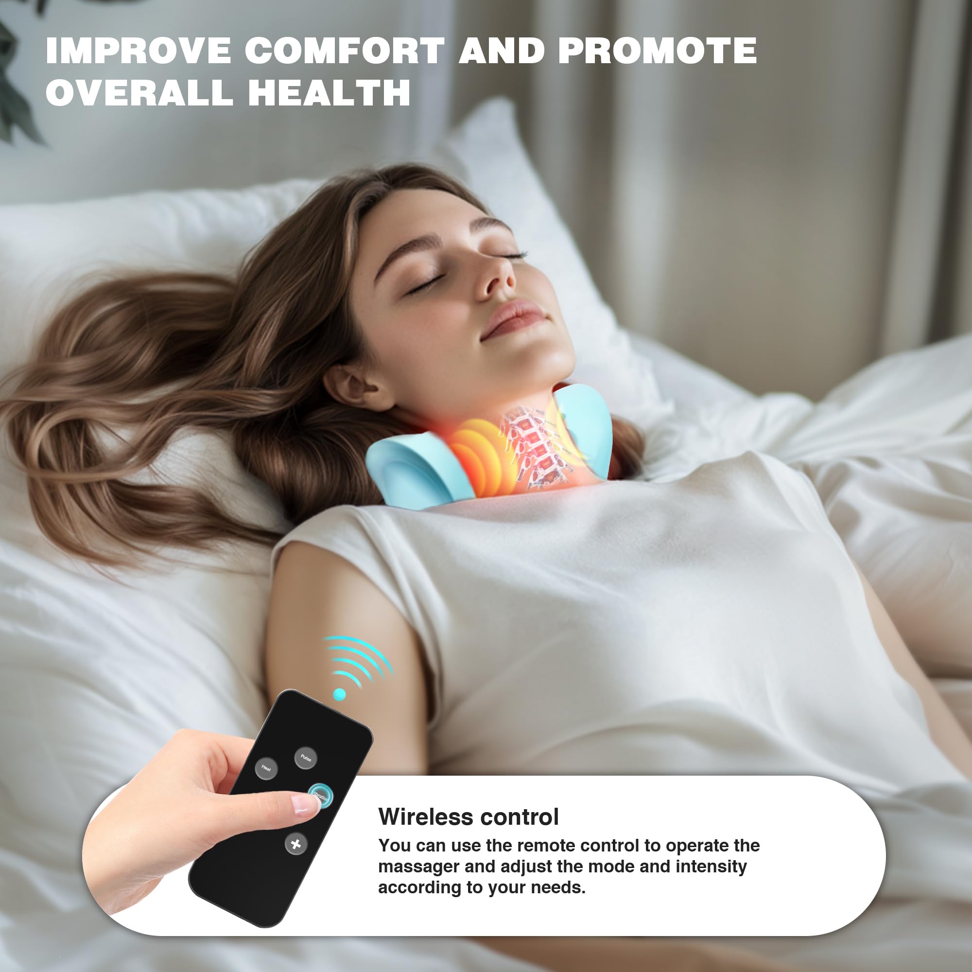 GYSIEN ergonomic neck pillow at 26-degree angle supports posture.