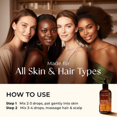 Gya Labs Baobab Carrier Oil being applied to the scalp during massage