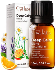 Gya Labs Deep Calm: frasco de aceite esencial para aromaterapia y relajación.