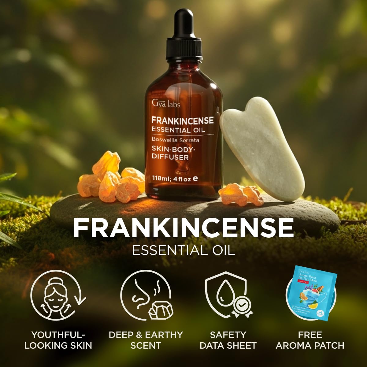 Gya Labs frankincense oil skincare routine for hydrated skin