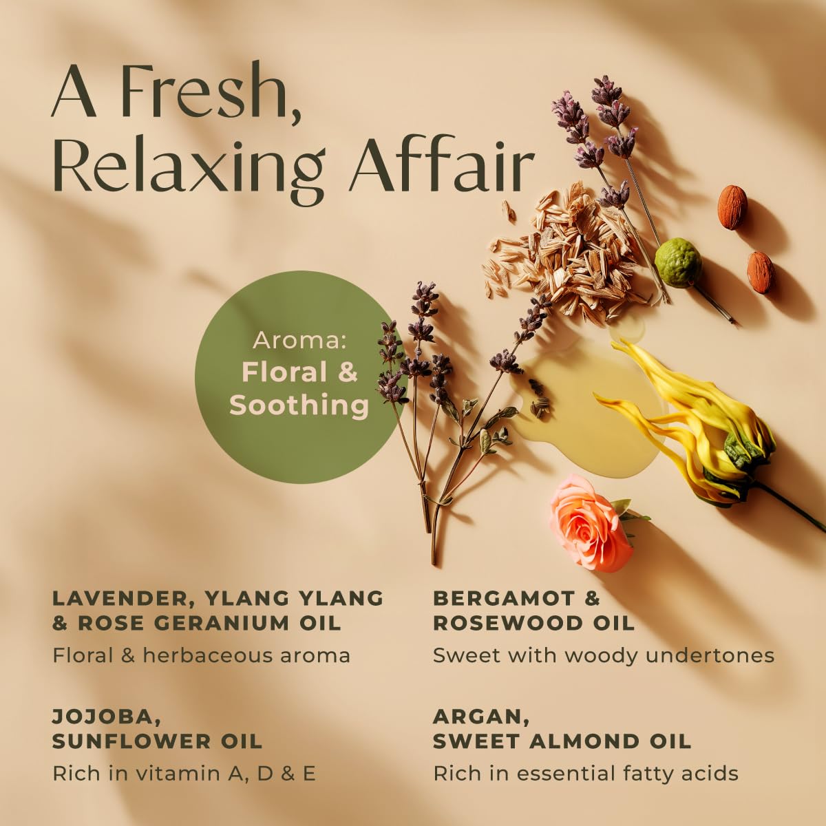 Gya Labs Relaxing Massage Oil back-massage highlights target relief and comfort