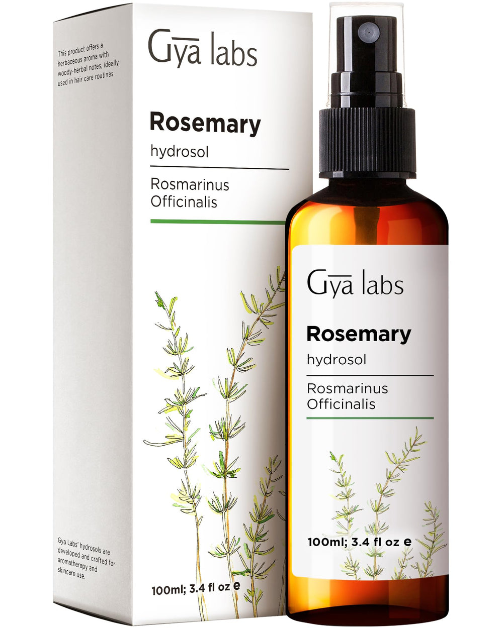 Gya Labs Rosemary Hydrosol bottle ready for refreshing daily use in hair and skin.