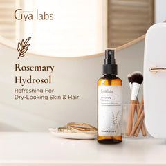 Gya Labs Rosemary Hydrosol room spray adds a calming, herbaceous fragrance to any space.