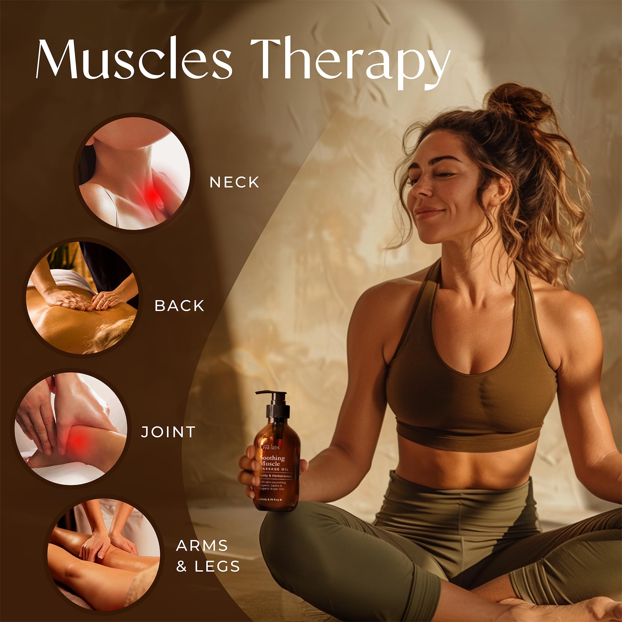 Gya Labs Soothing Massage Oil pump provides easy, even distribution for a calm massage.