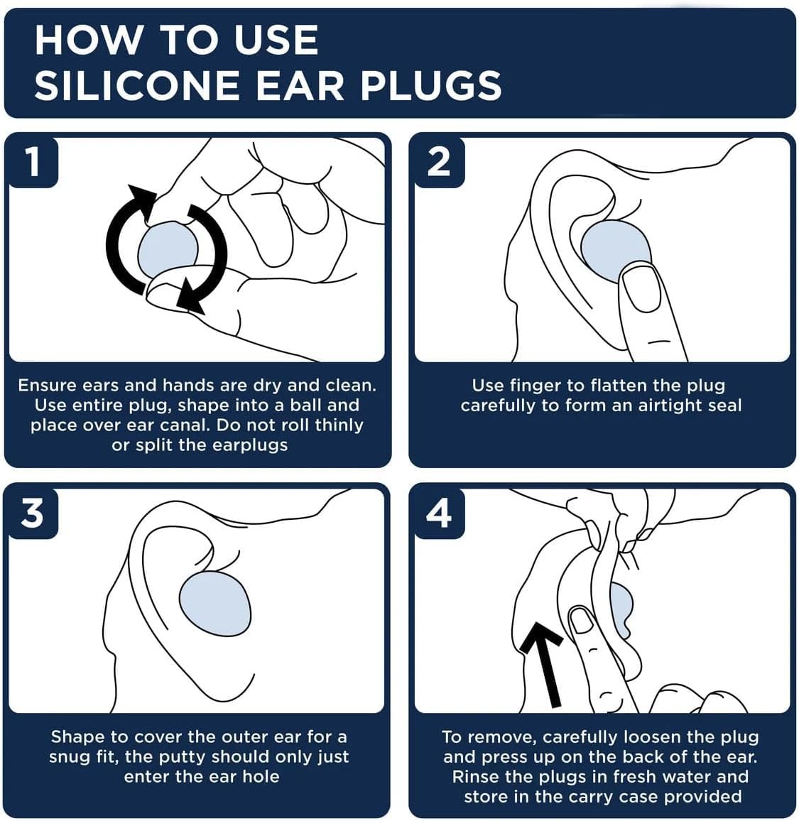 GyOnyx soft silicone ear plugs moldable for small ears and side sleepers