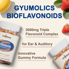 Gyumolics berry-flavored gummy close-up for tasty daily support.