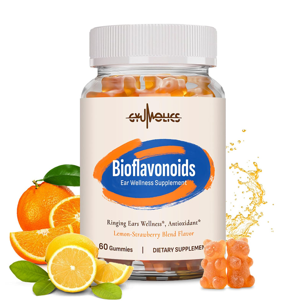 Gyumolics flavonoid gummies bottle front for easy daily wellness.