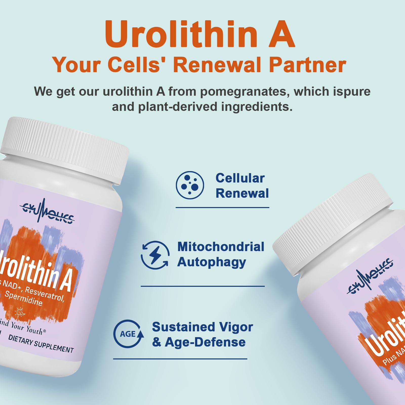 Gyumolics supplement bottle label highlights purity and verification.