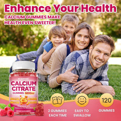 GZ HAOYUAN Calcium Citrate Gummies close-up shows vitamin-enriched formula.