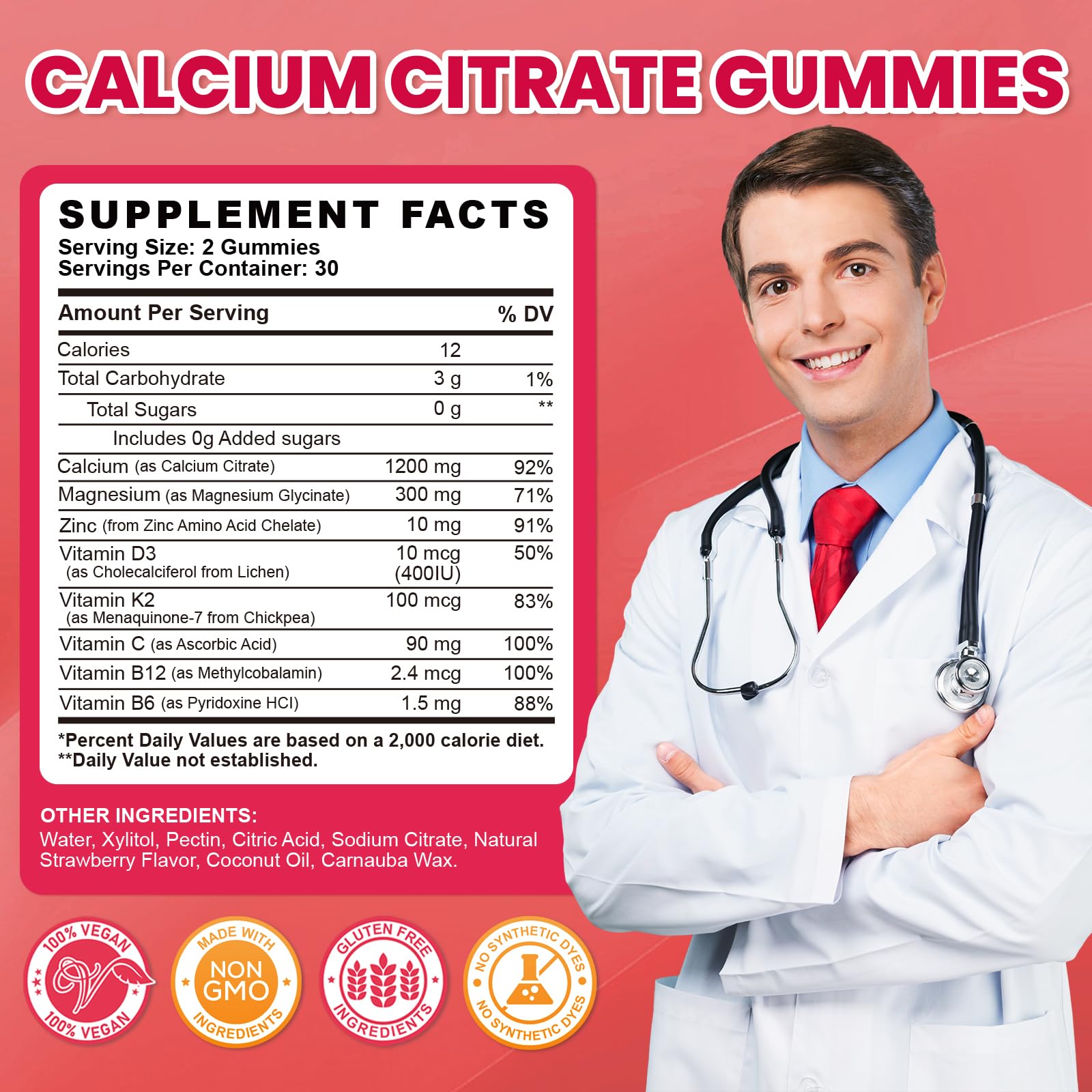 GZ HaoYuan gummies shown with morning routine for convenient calcium intake.