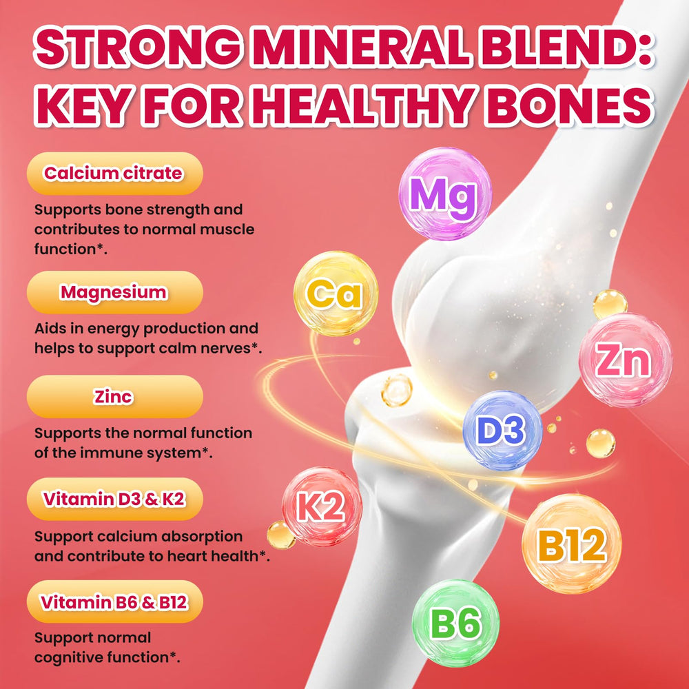 GZ HaoYuan bottle label highlights vitamin D3, K2, magnesium, and zinc.