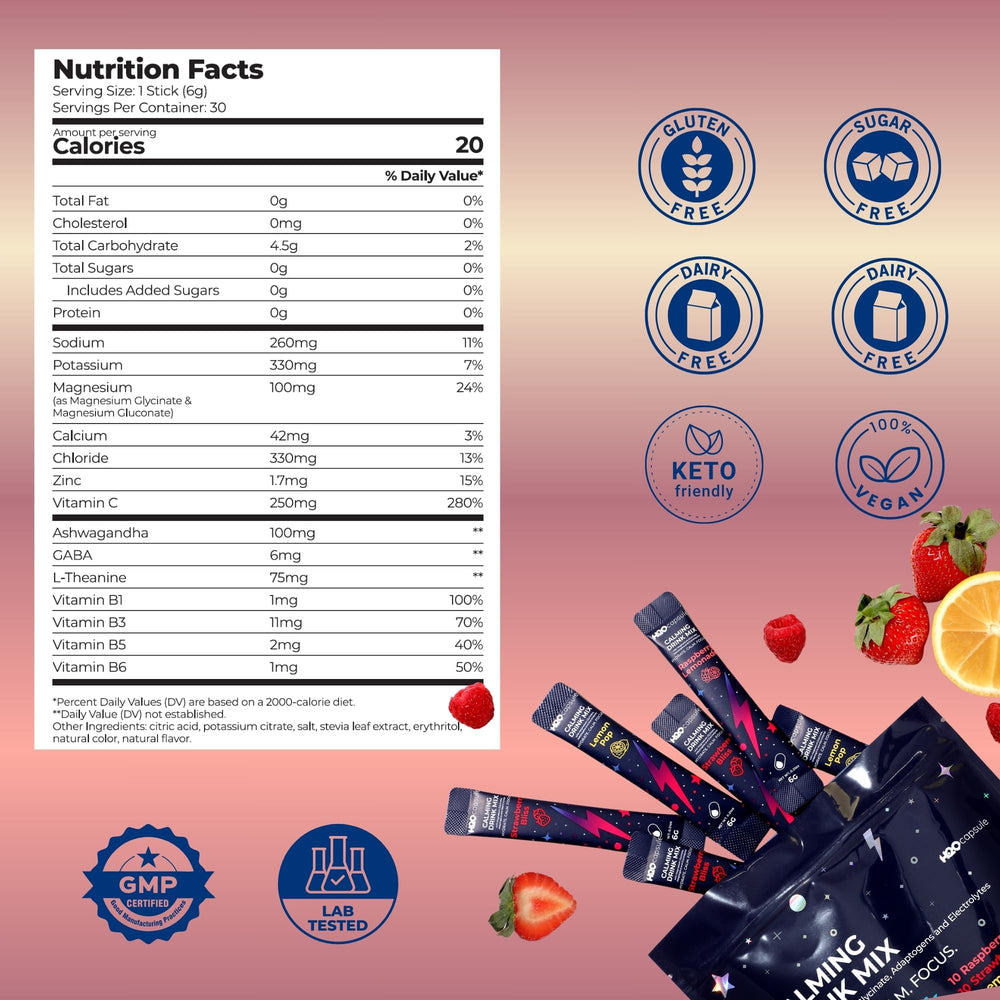 H2O Capsule Sugar-free formula for hydration without calories.