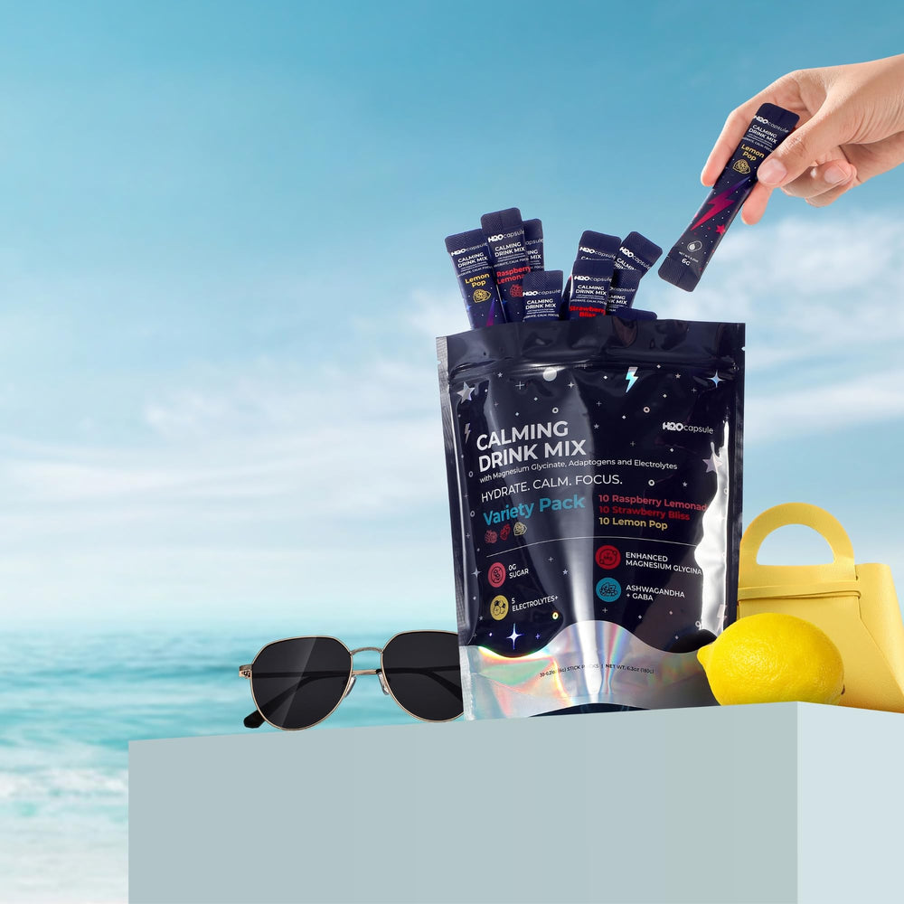 H2O Capsule Hydration on the go with a convenient 30-serving supply.
