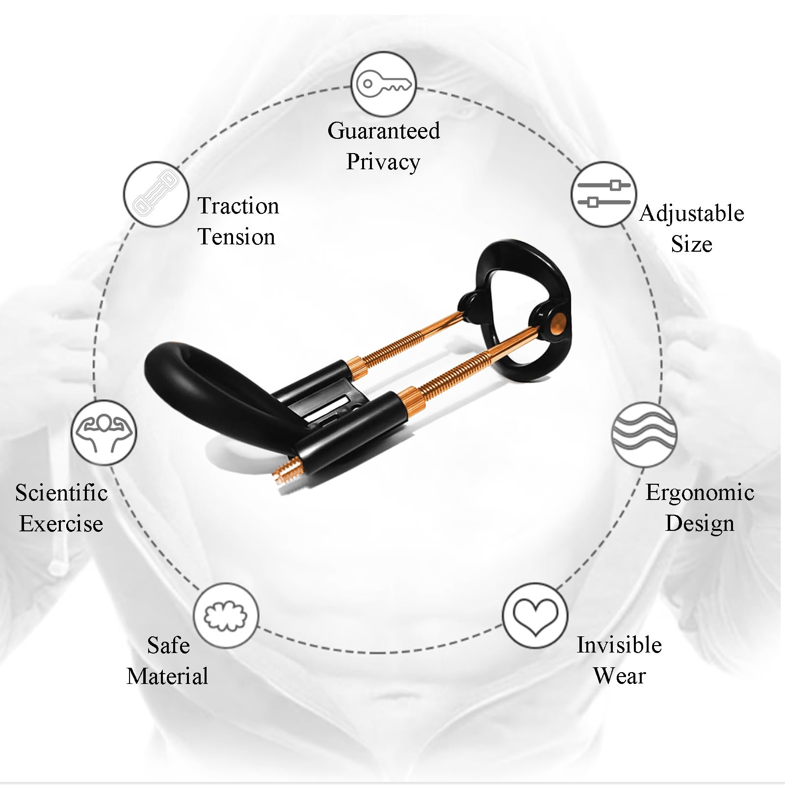 H2SON Extender Stretcher silicone sleeve adds comfort and protection during extended wear.