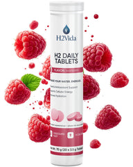 H2Vida hydrogen tablets raspberry pack ready for daily hydration and energy