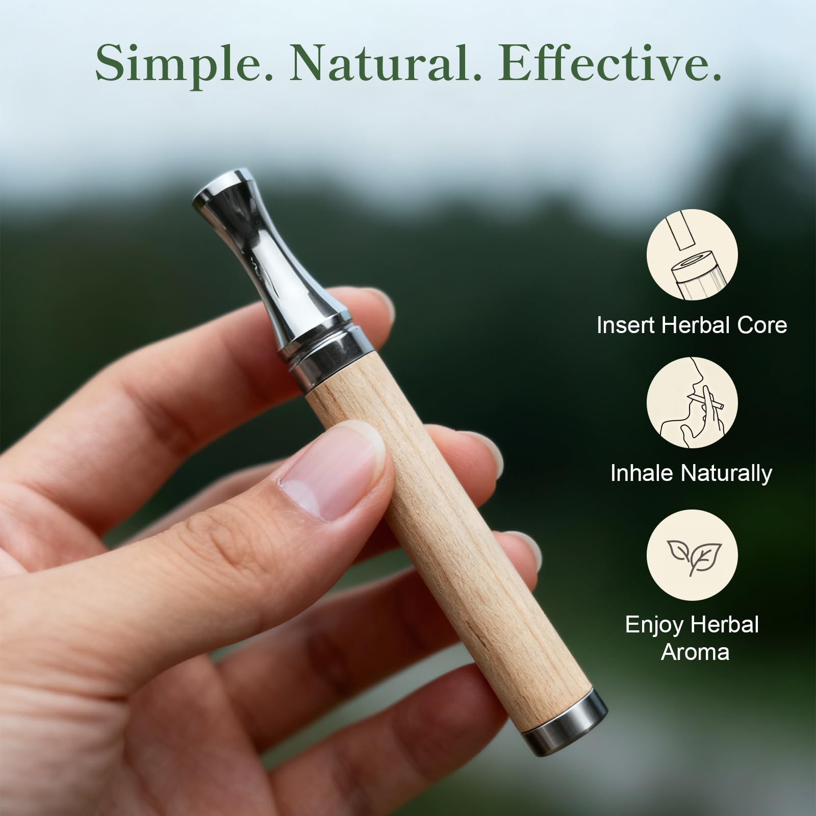 Haaikara Herbal Air Stick stainless steel tip for smooth inhalation