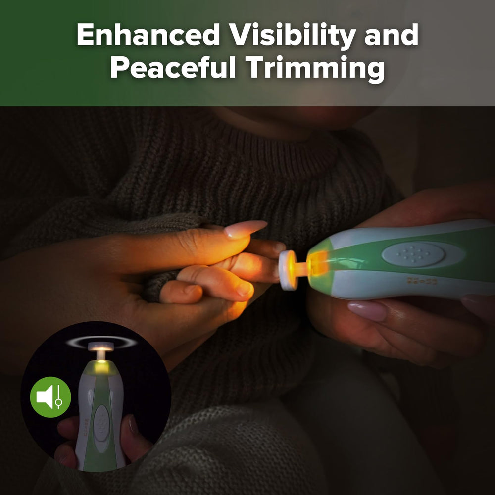 haakaa baby nail file LED green family-use friendly for newborns to adults