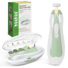 haakaa baby nail file LED green preview shows precise night trimming with a soft glow
