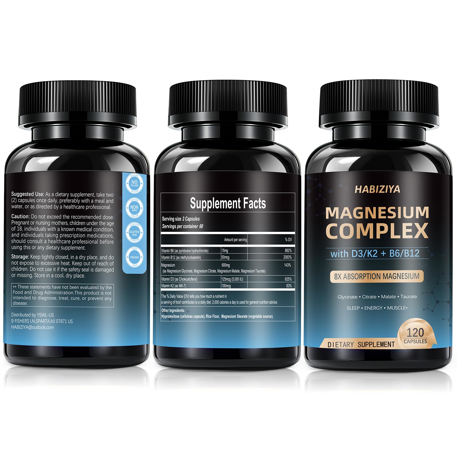 HABIZIYA Magnesium Complex lifestyle image suggesting relaxation, muscle comfort, and heart support possibilities.
