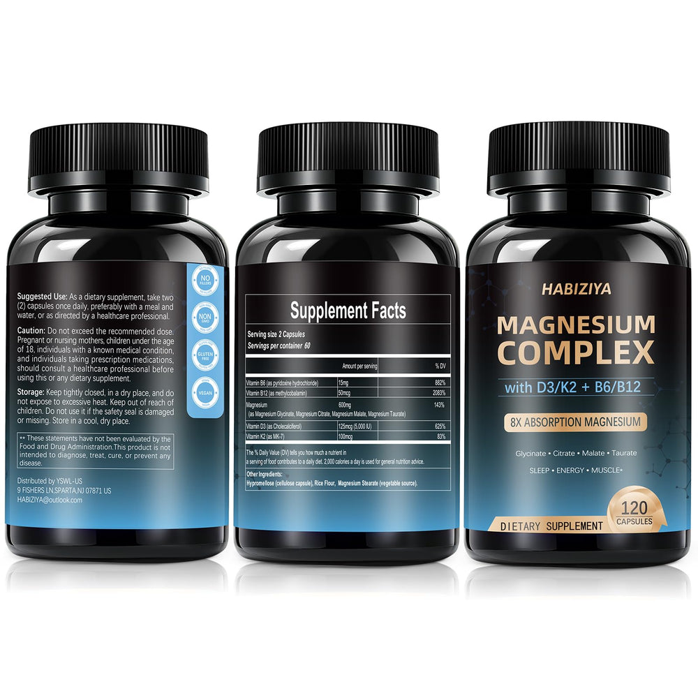 HABIZIYA Magnesium Complex lifestyle image suggesting relaxation, muscle comfort, and heart support possibilities.