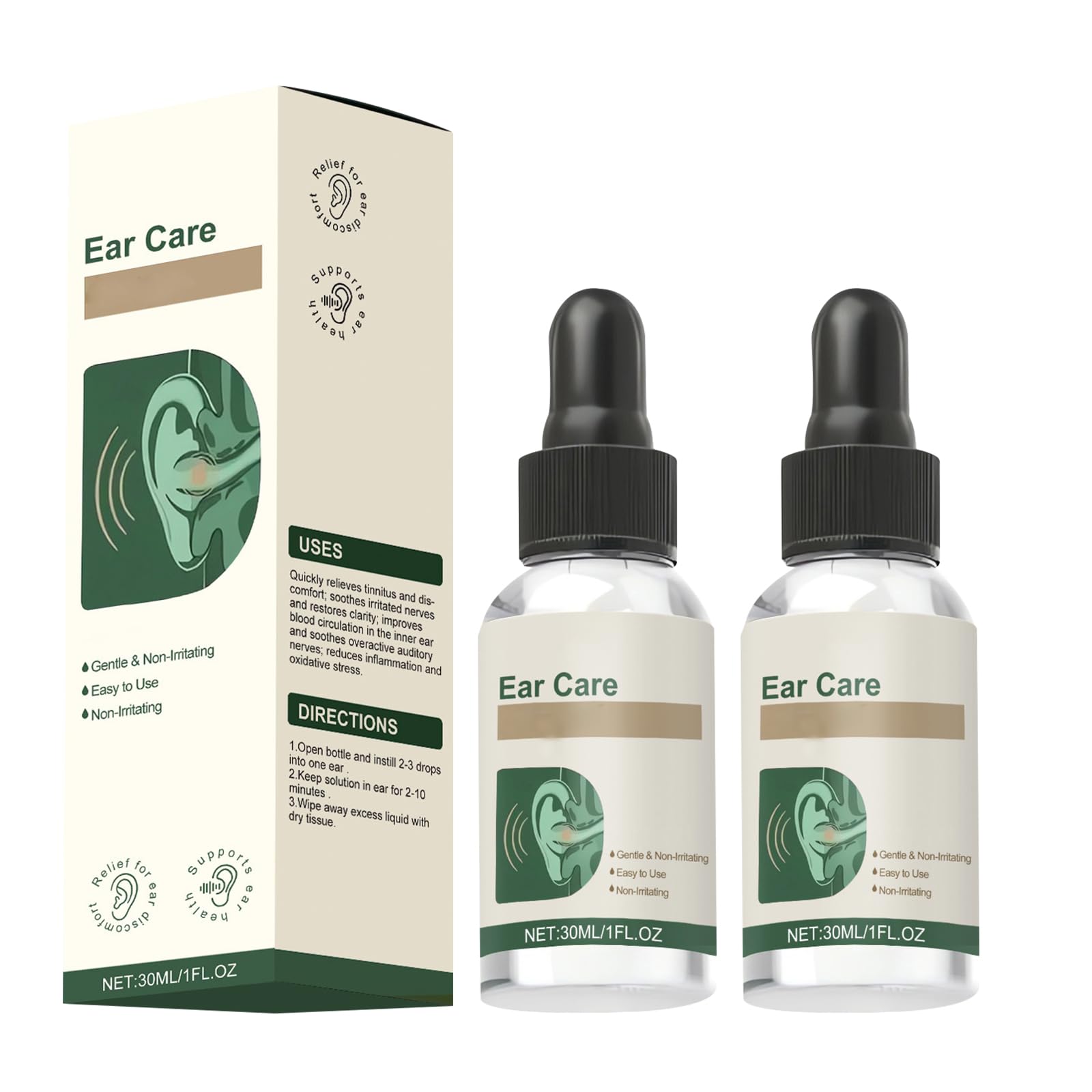Hadaclub Ear Care Drops Gentle Formula bottle for safe daily ear cleansing