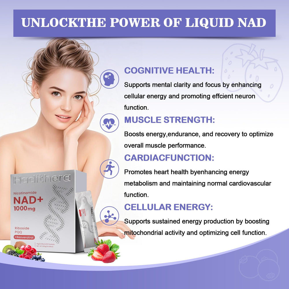 Haditheran NAD packaged display emphasizing premium packaging and accessibility