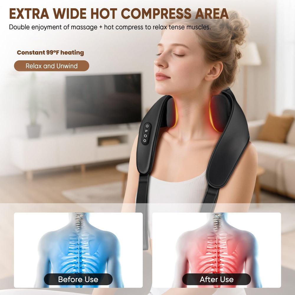 Hadrono heat function for soothing neck and shoulders