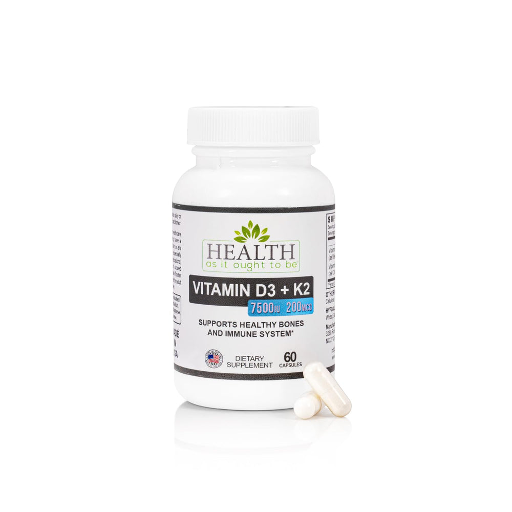 HAIOTB D3+K2 bottle-front showing 60 capsules for daily wellness