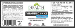 HAIOTB D3+K2 label highlights ingredients and per-serving dosage