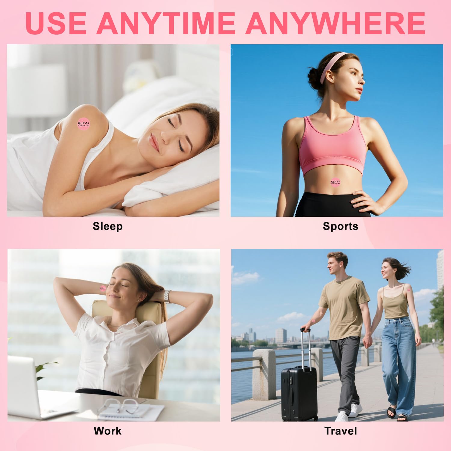 Haiphy GLP-1 Patches packaging display for easy access and guidance.