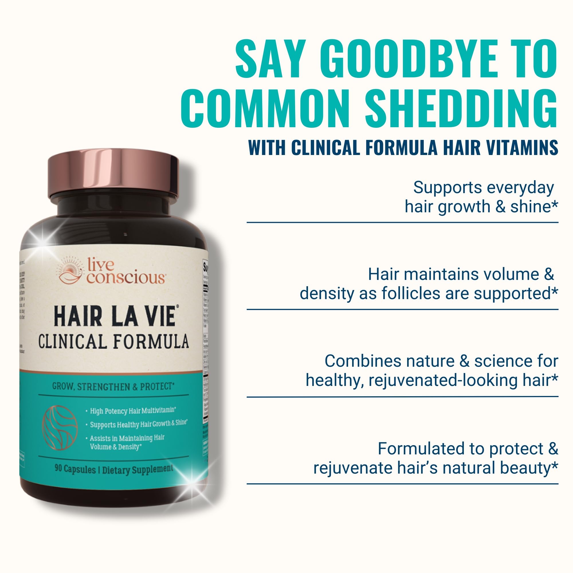 Daily dose of Hair La Vie Clinical Formula ready to take with meals.