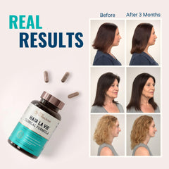 Hair La Vie Live Conscious Clinical Formula nutrition label closeup for transparency.
