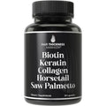 Hair Thickness Maximizer 5-in-1 Hair Growth Vitamins — Biotin 5000mcg, Keratin, Collagen, Horsetail, Saw Palmetto