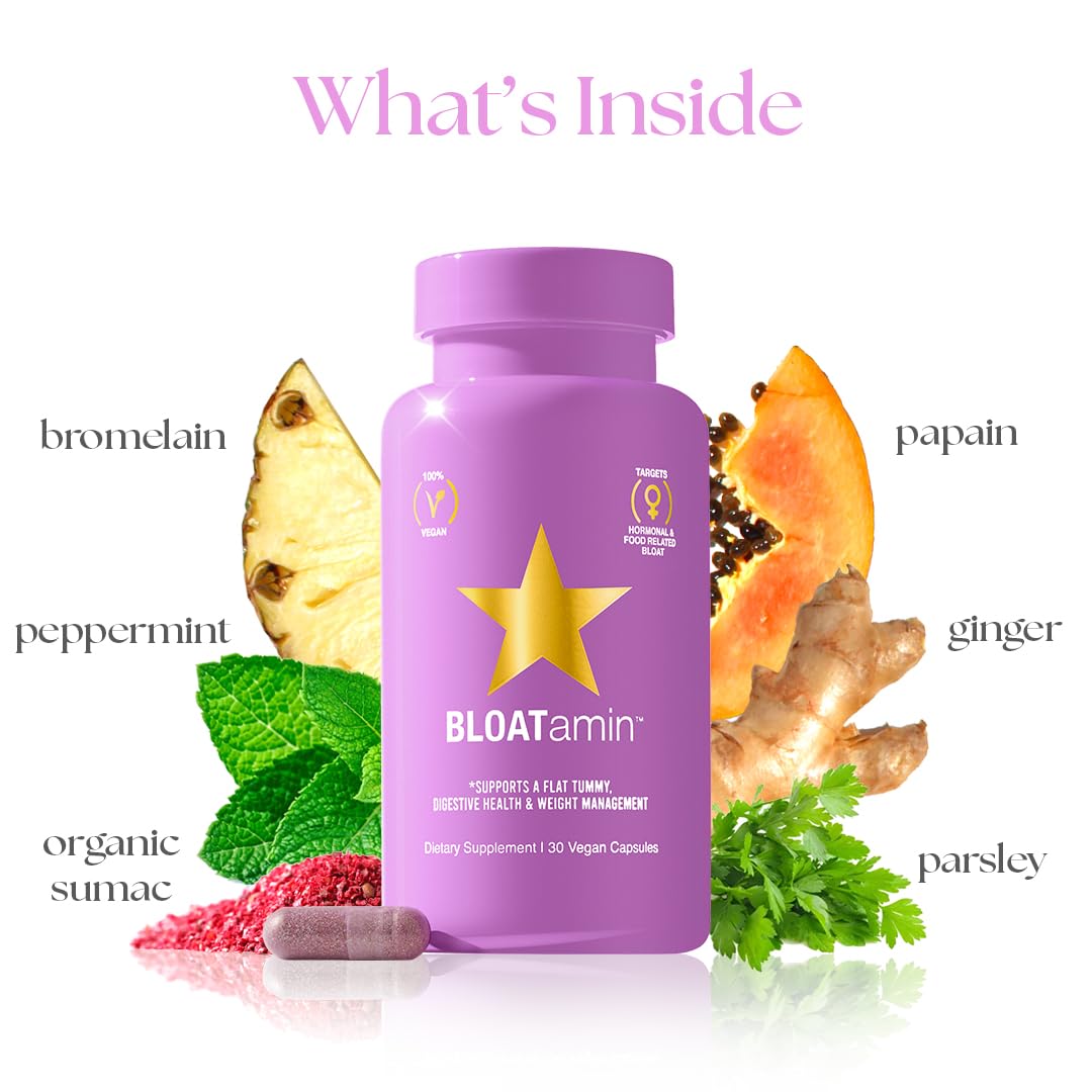 HAIRtamin BLOATamin 30-day supply in a travel-ready pack