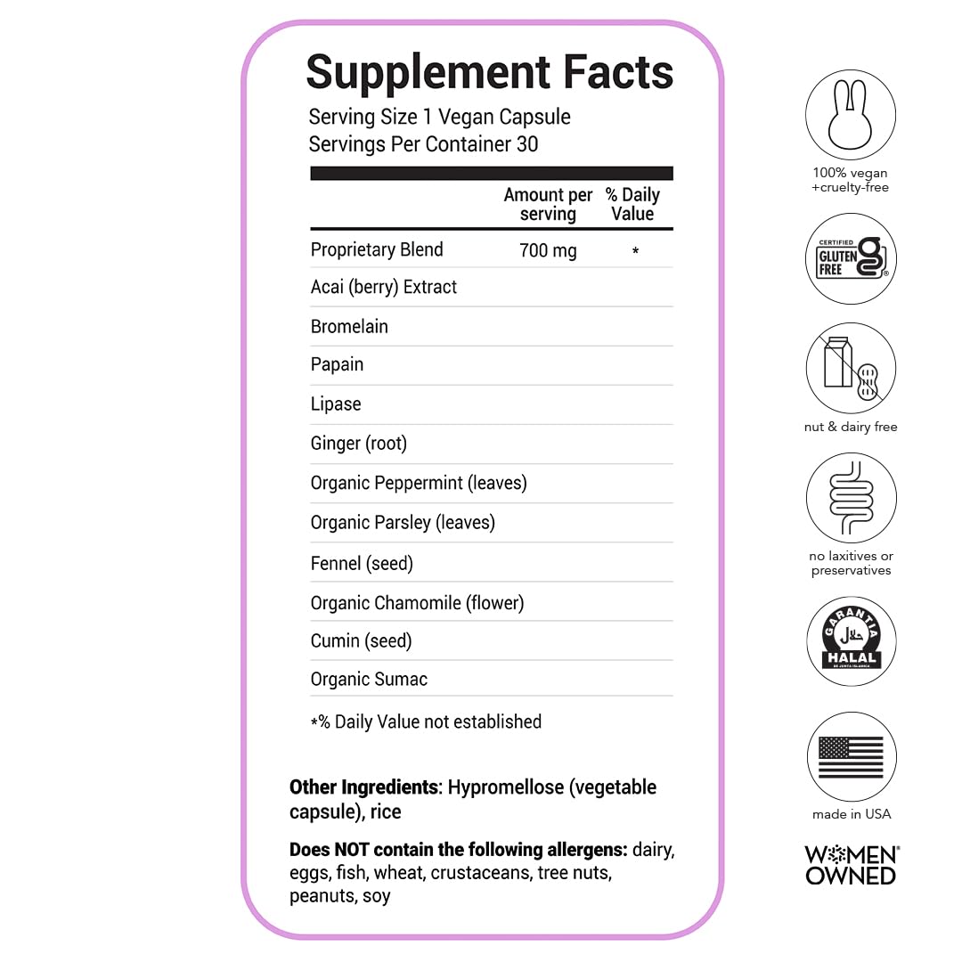 HAIRtamin BLOATamin bottle with water suggests take before meals
