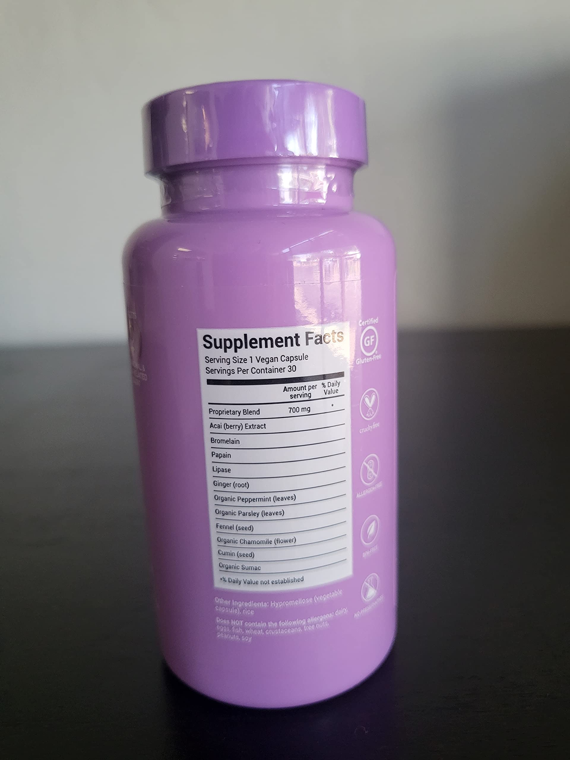 HAIRtamin BLOATamin ginger and parsley extracts for gut comfort