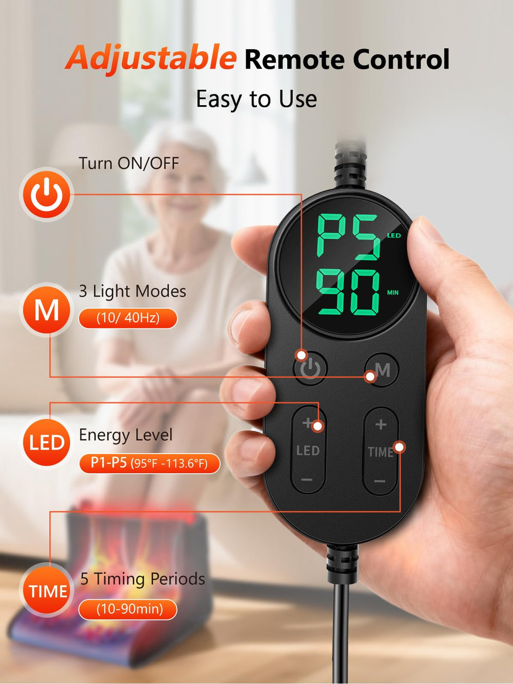 HALIDODO automatic timer and 10–90 minutes provide session control.