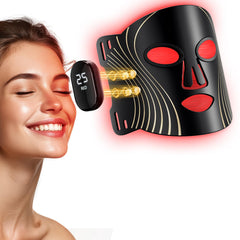 HALIDODO red-blue-orange near-infrared face mask front view for complete LED therapy