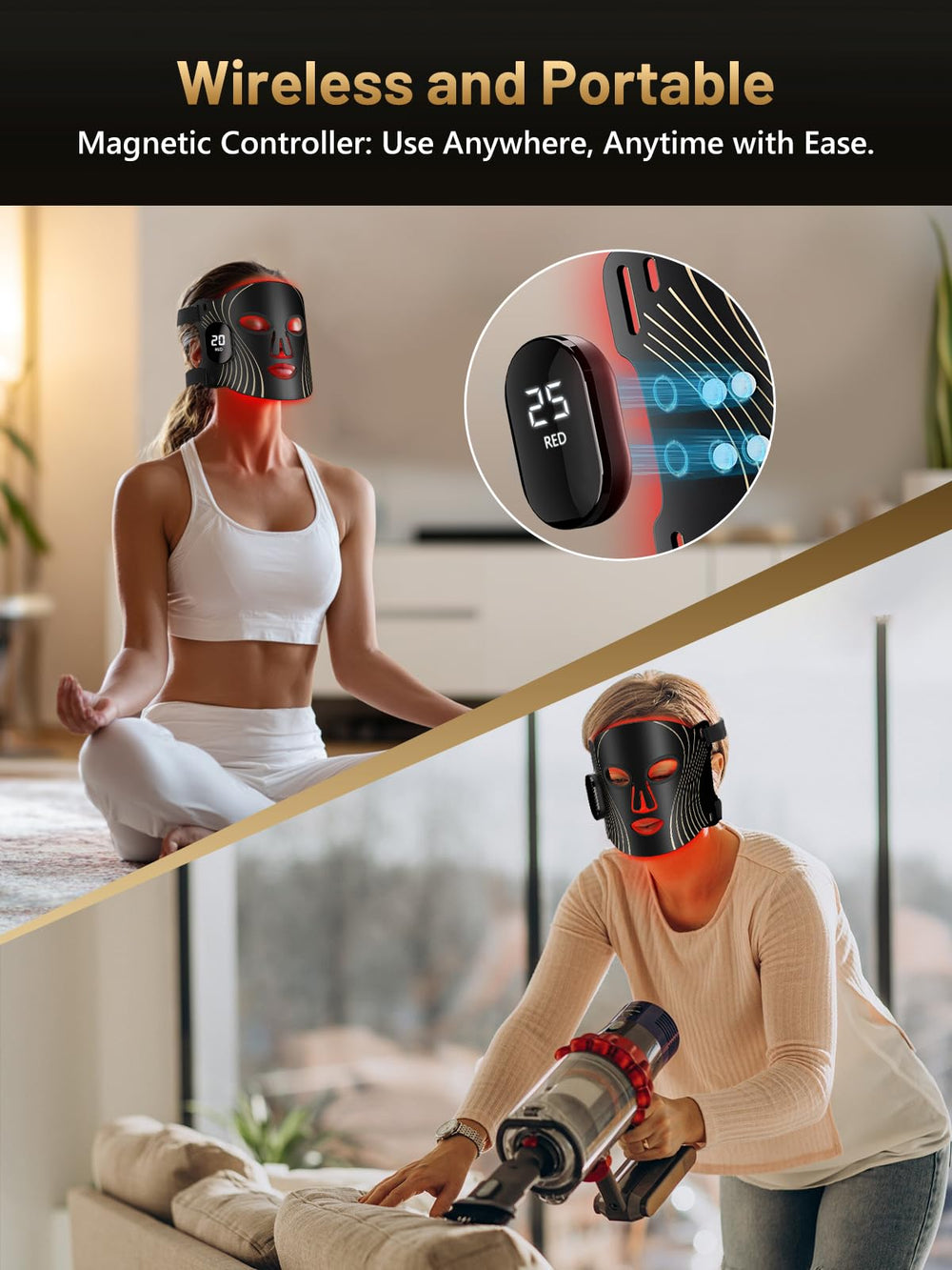 HALIDODO removable eye cover protects eyes during brighter mode treatments