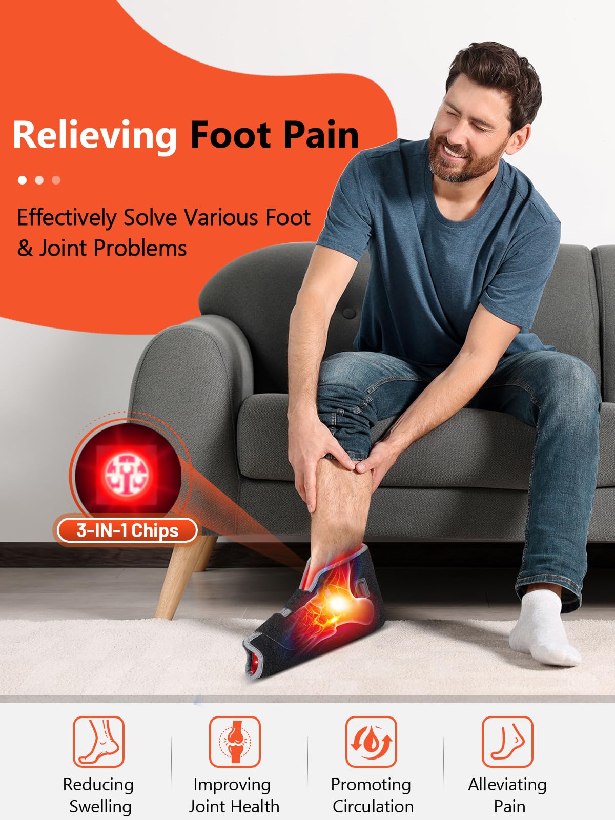 HALIDODO foot wrap five modes image highlighting versatile light options for comfort