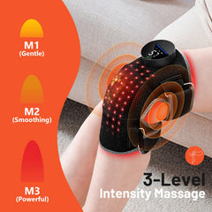 HALIDODO in-use knee brace delivering red light therapy during activity.